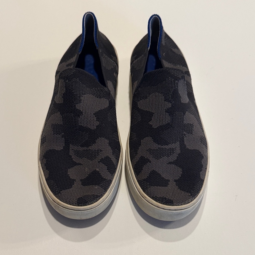 Rothy's Black and Gray Camouflage Sneakers